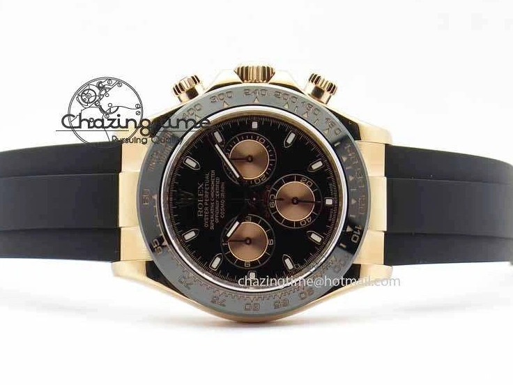 0511 Daytona 116515 Noob 1:1 Best Edition Black RG Dial On Black Rubber Strap A7750 (Free Extra Strap) ZipUp 3743